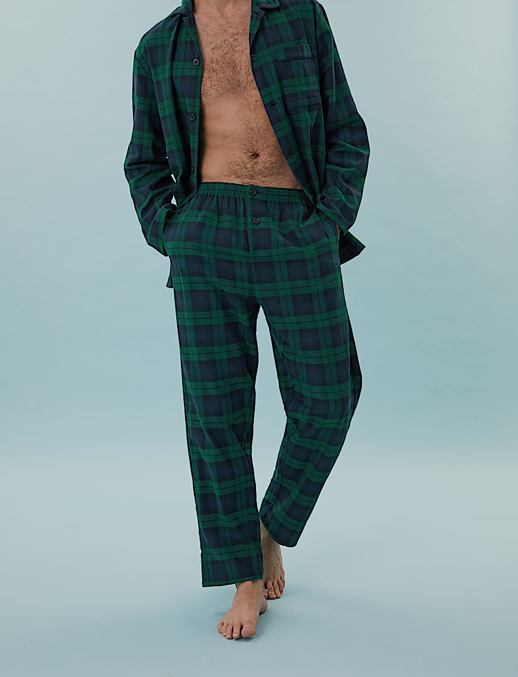 Brushed Cotton Checked Pyjama Set