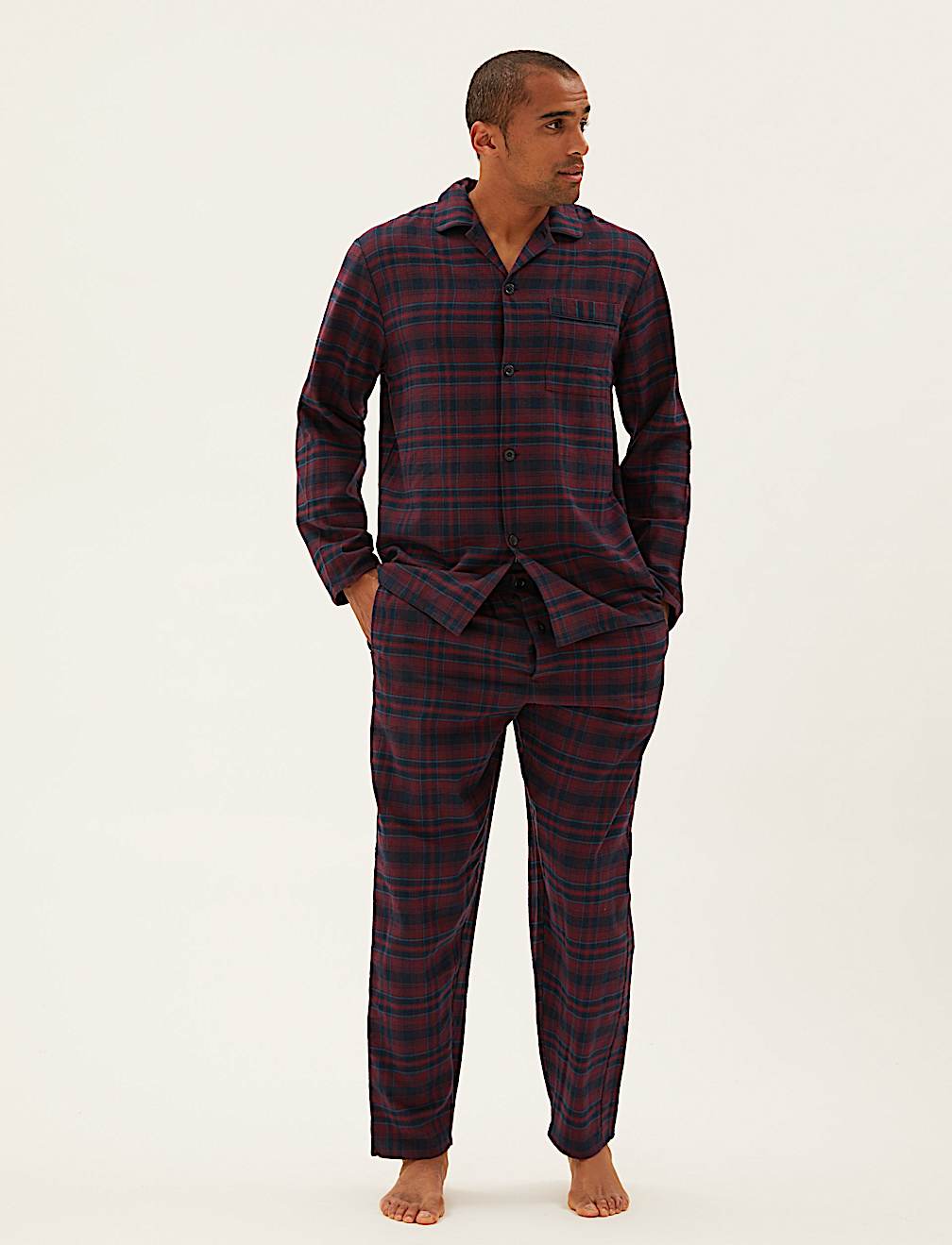 Brushed Cotton Checked Pyjama Set