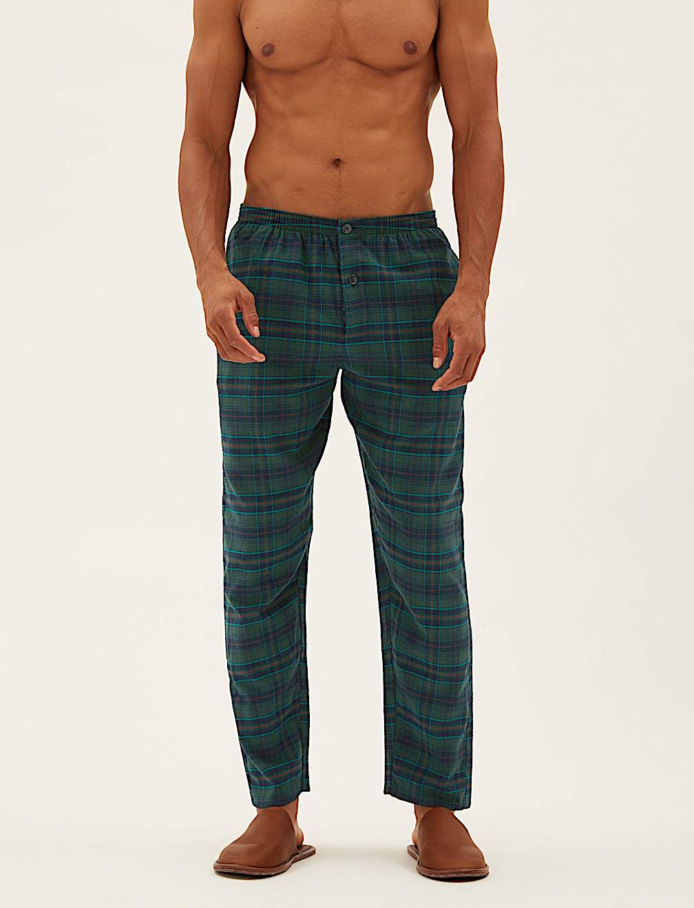 Brushed Cotton Checked Pyjama Set