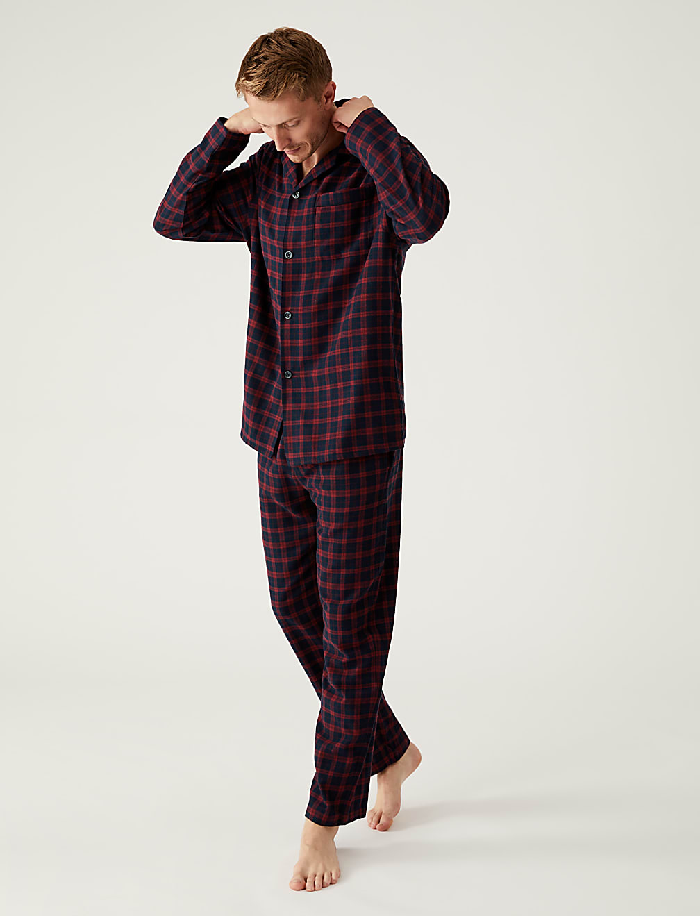 Brushed Cotton Checked Pyjama Set