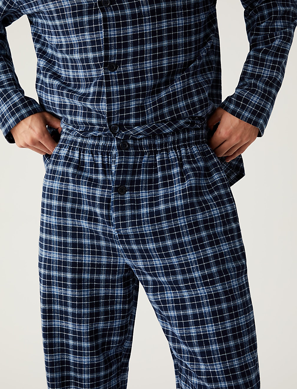 Brushed Cotton Checked Pyjama Set