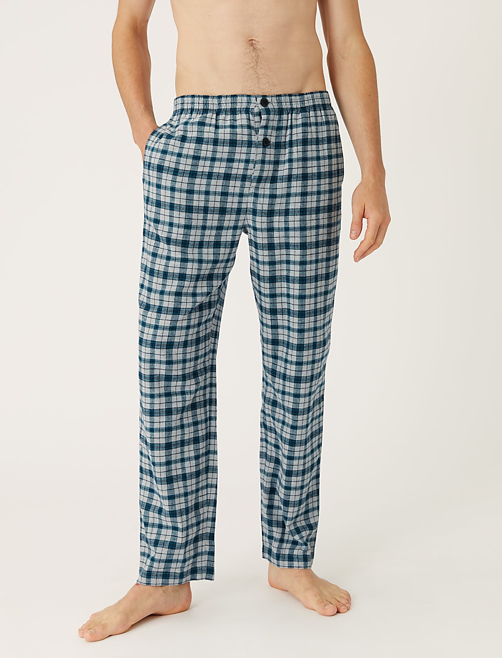 Brushed Cotton Checked Pyjama Set