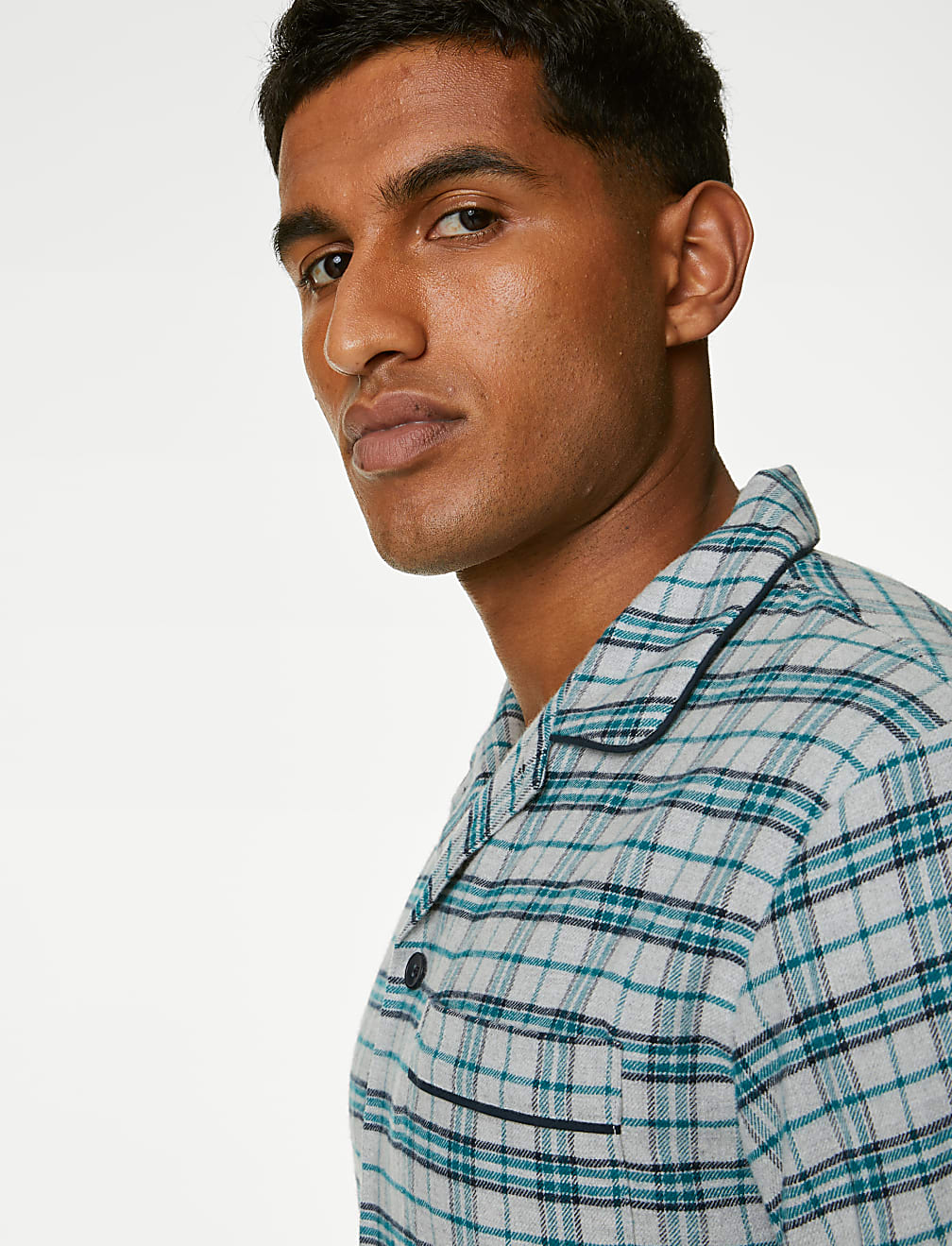 Brushed Cotton Checked Pyjama Set