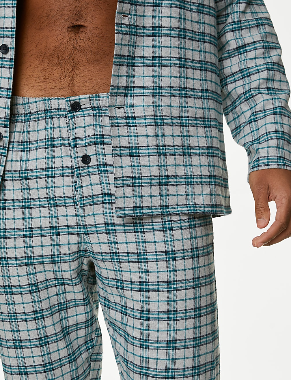 Brushed Cotton Checked Pyjama Set