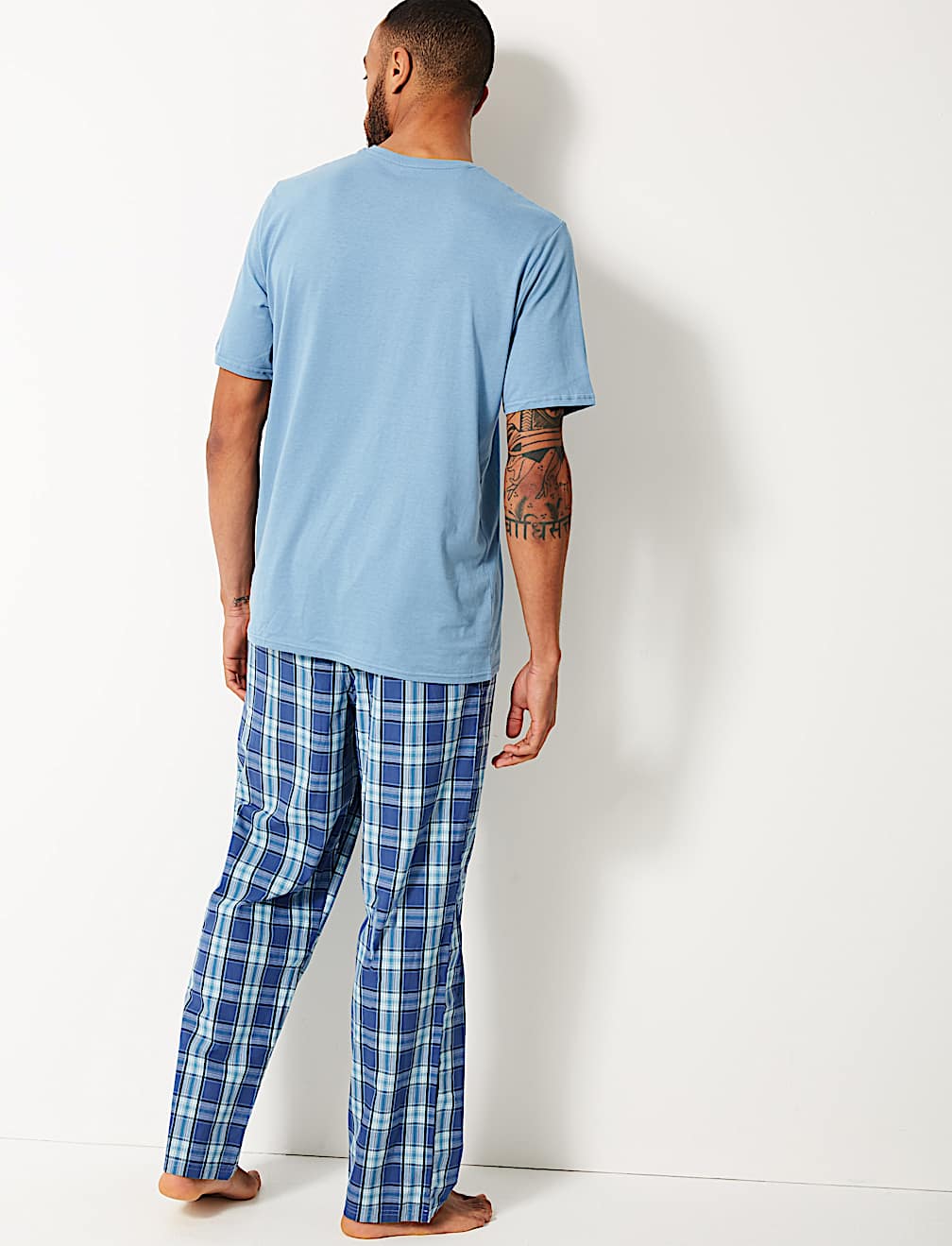 Pure Cotton Checked Pyjama Set