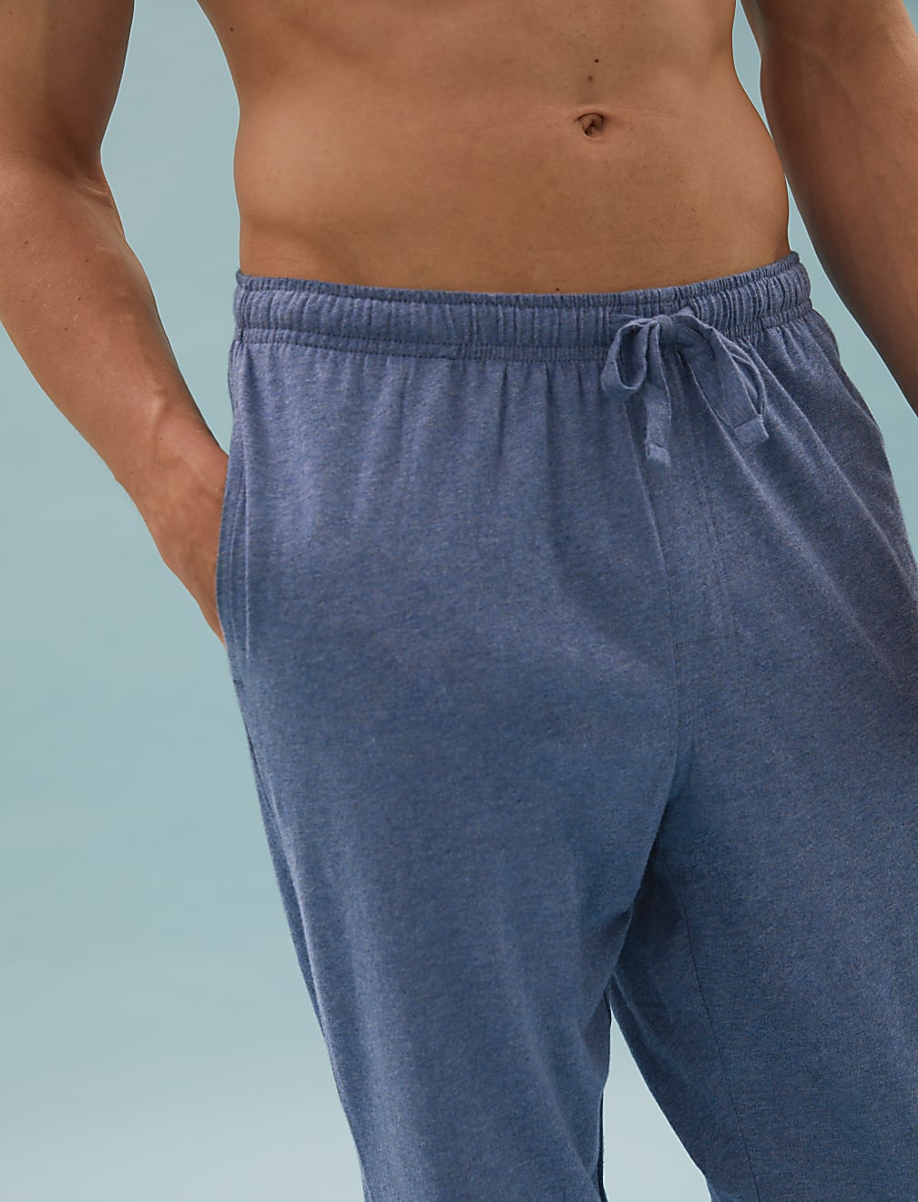 2 Pack Pure Cotton Jersey Pyjama Bottoms