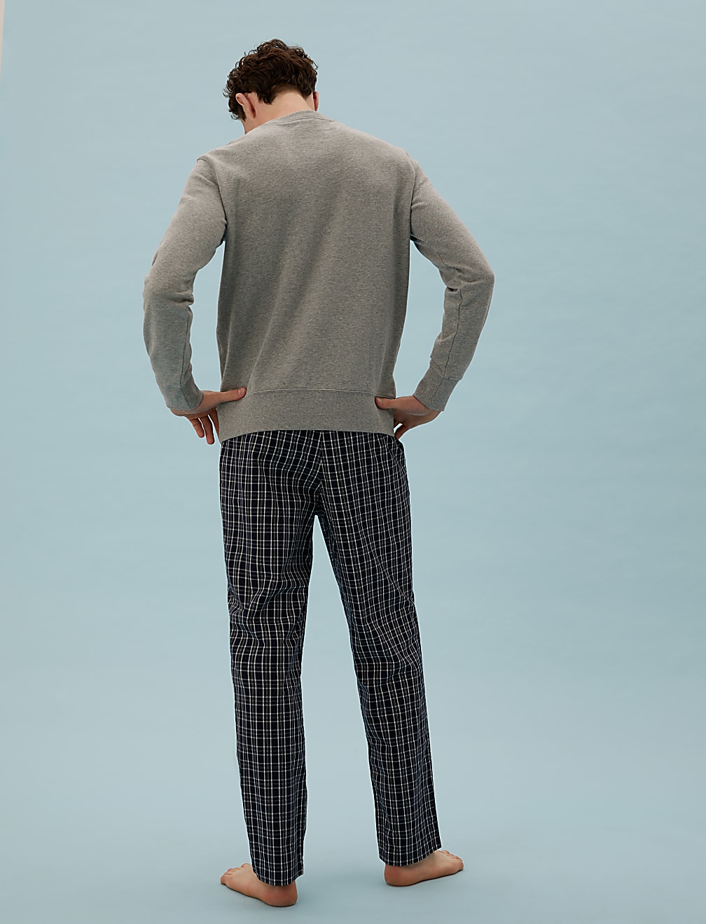 2 Pack Cotton Checked Pyjama Bottoms