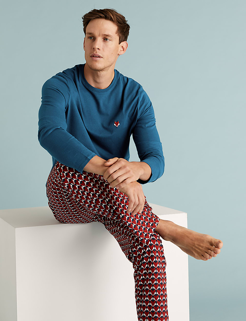 Pure Cotton Printed Pyjama Set