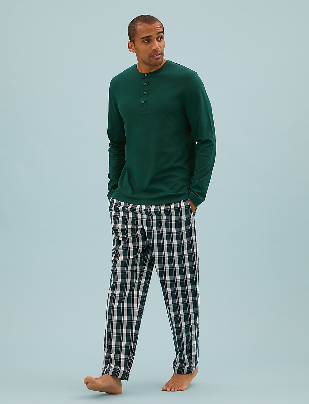 Pure Cotton Checked Pyjama Set