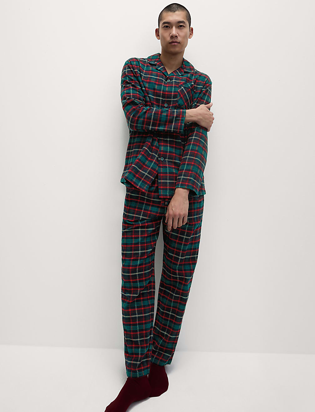 Men's Classic Checked Family Christmas Pyjama Set