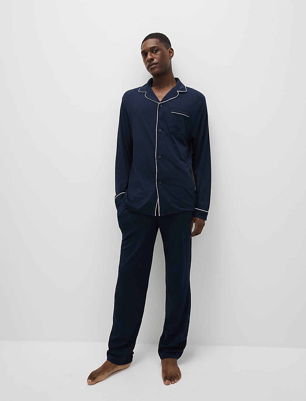 Men's Piping Family Christmas Pyjamas
