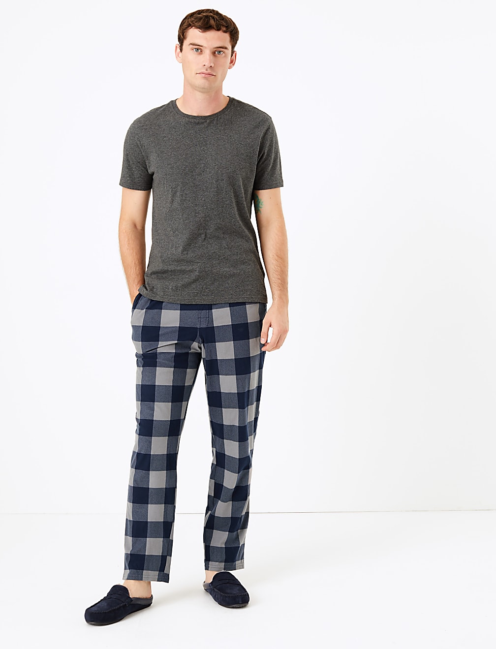 Supersoft Gingham Checked Pyjama Bottoms
