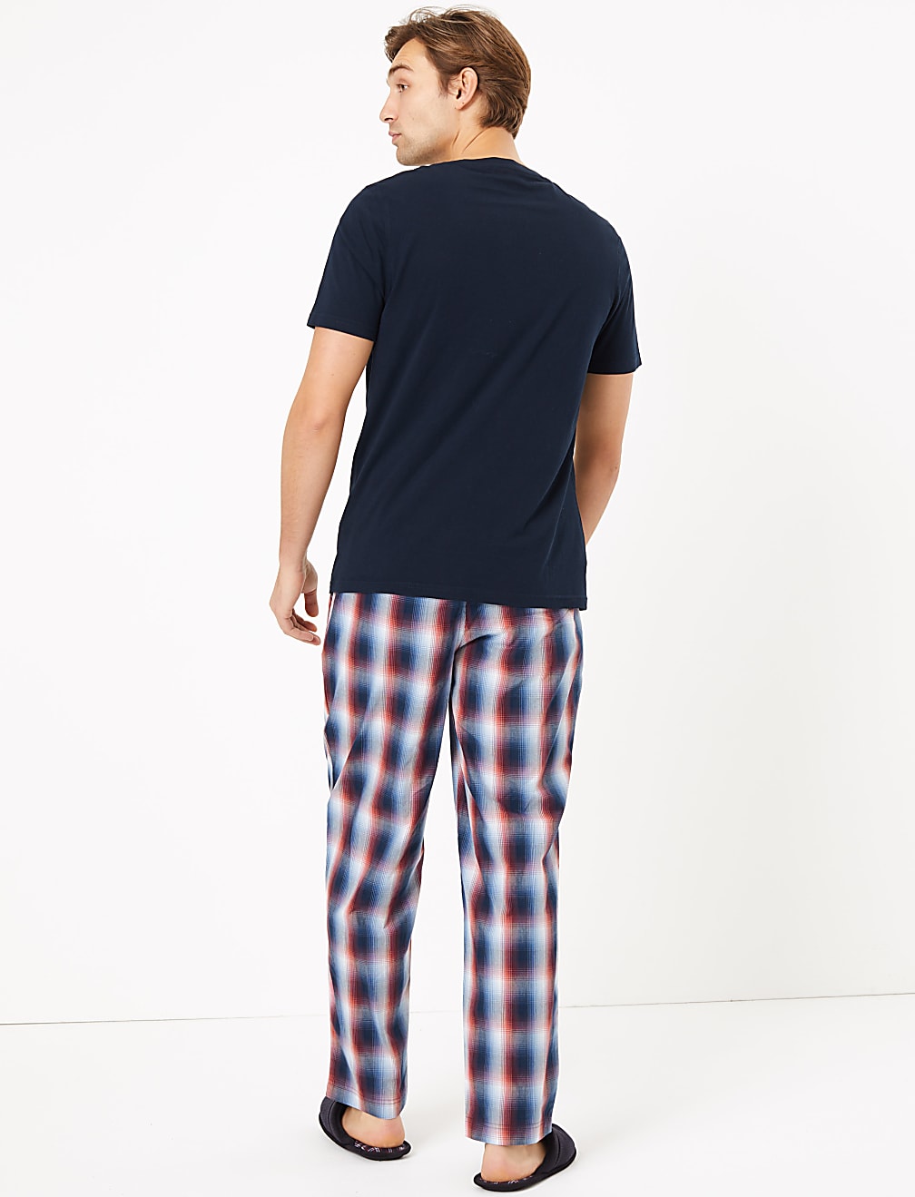 Pure Cotton Checked Pyjama Bottoms