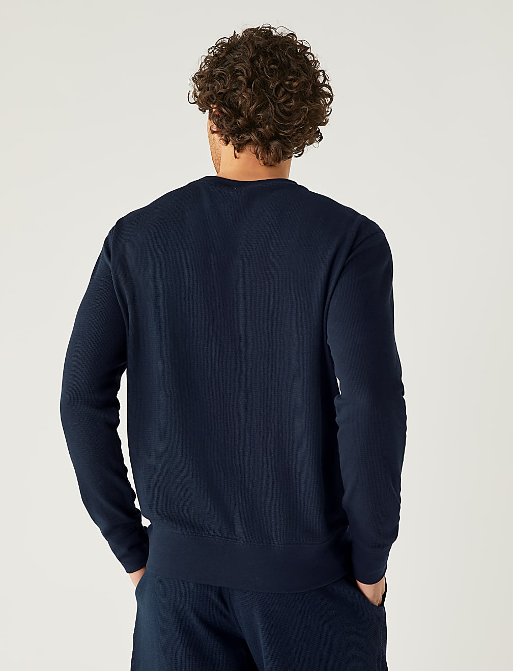 Cotton Supersoft Waffle Lounge Sweatshirt
