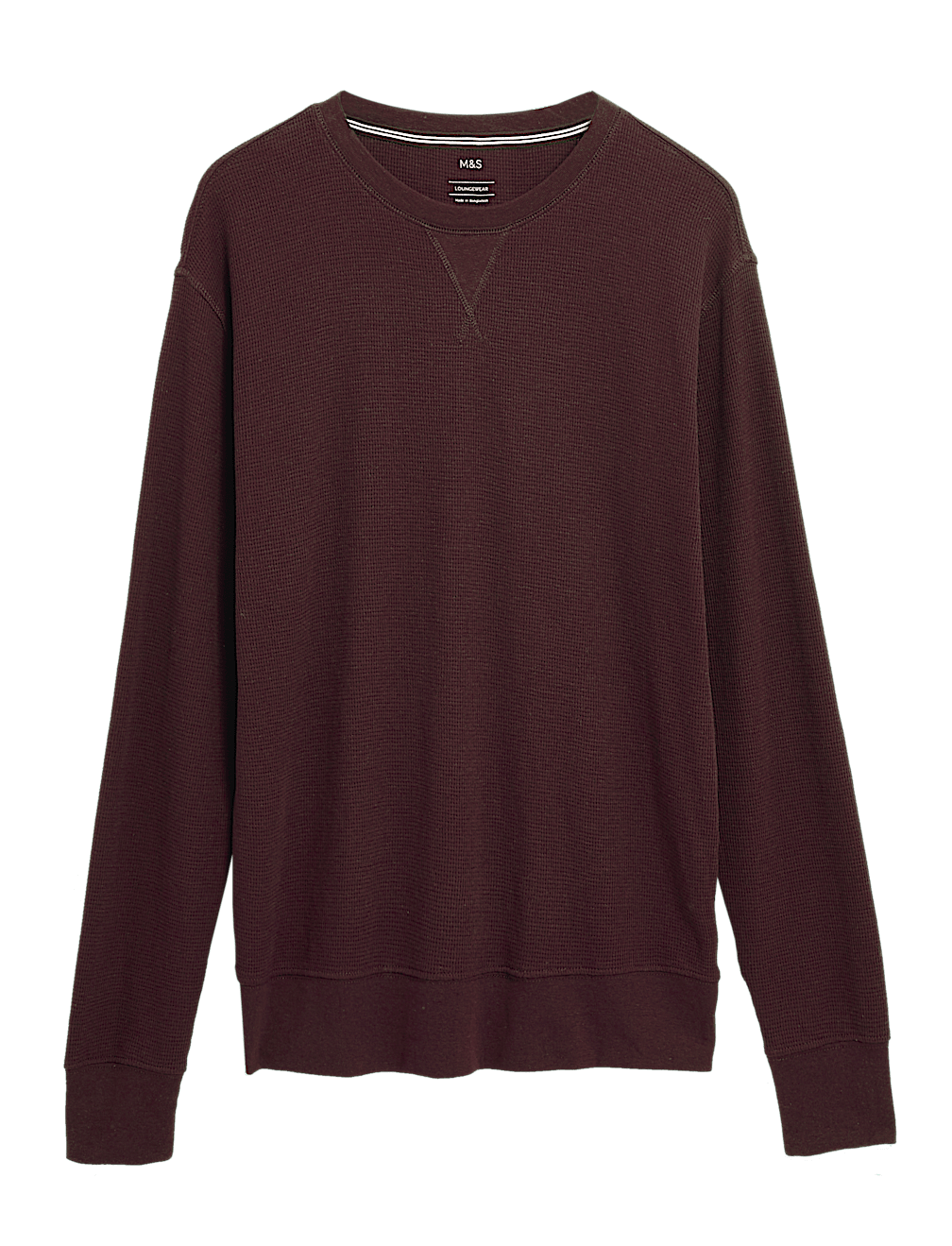 Cotton Supersoft Waffle Lounge Sweatshirt