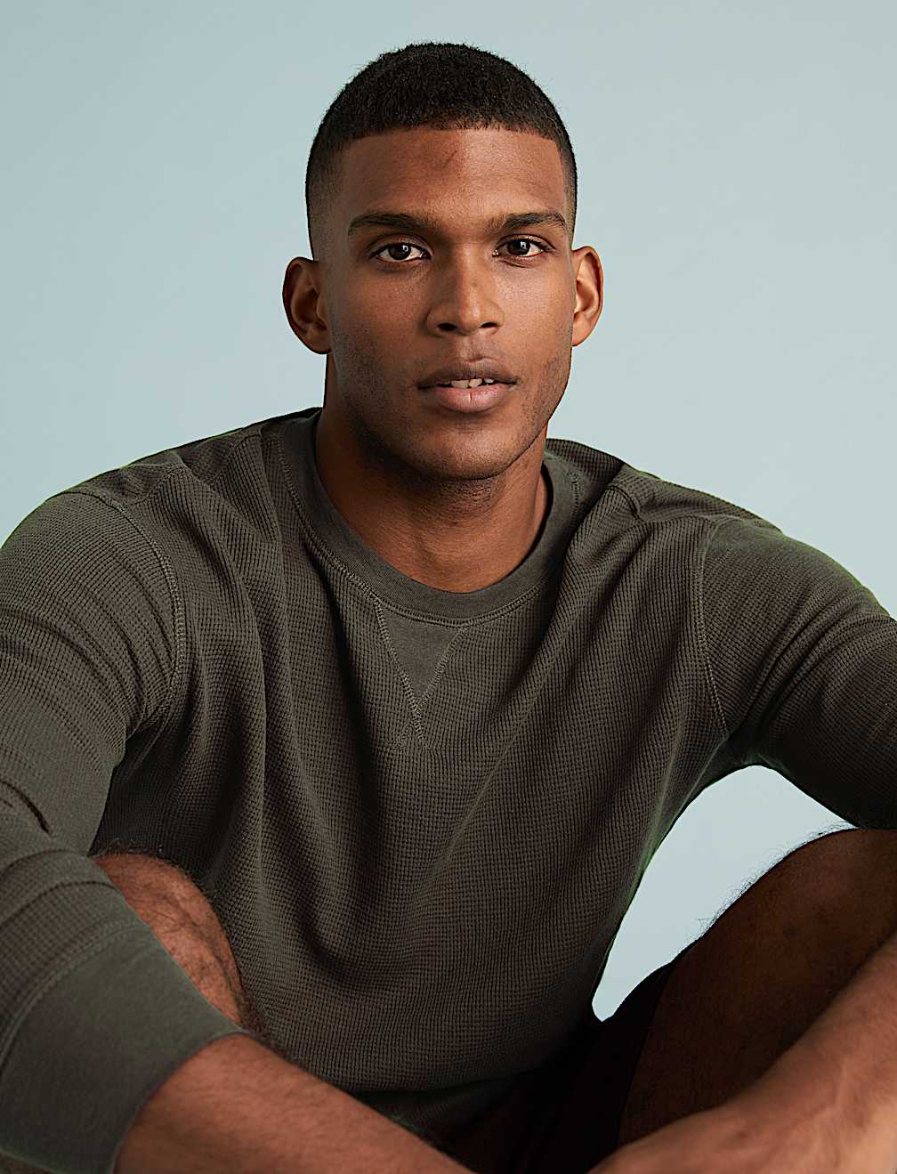 Cotton Supersoft Waffle Lounge Sweatshirt