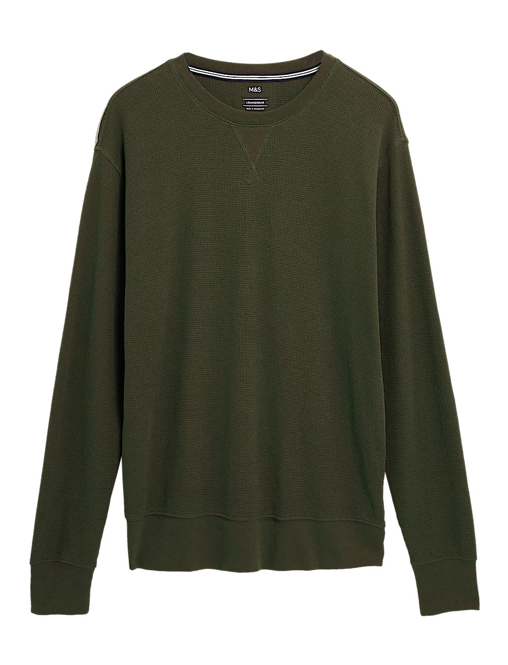 Cotton Supersoft Waffle Lounge Sweatshirt