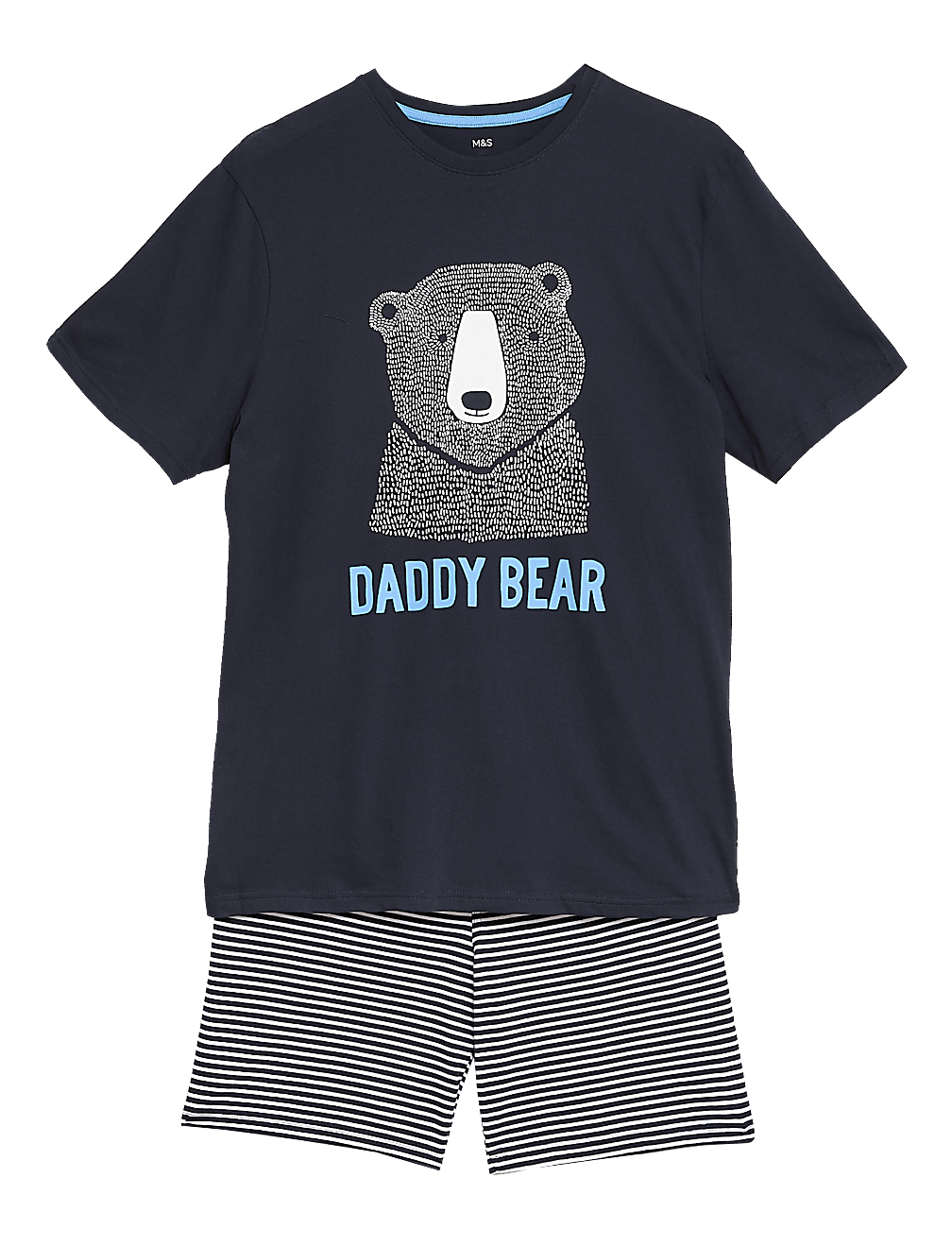 Pure Cotton Daddy Bear Print Pyjama Set