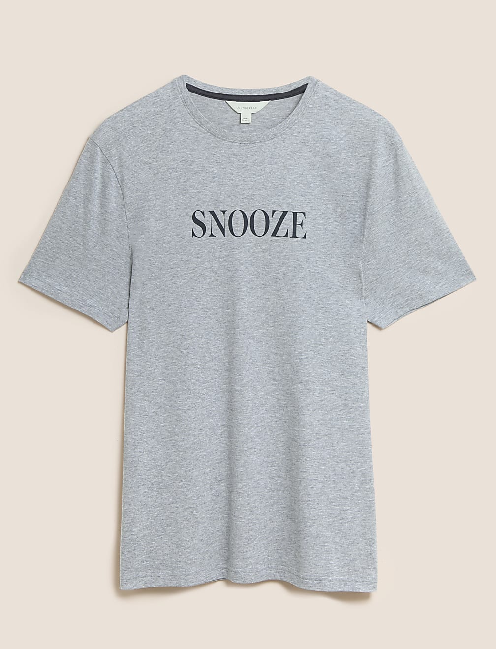 Pure Cotton Snooze Slogan Loungewear Top