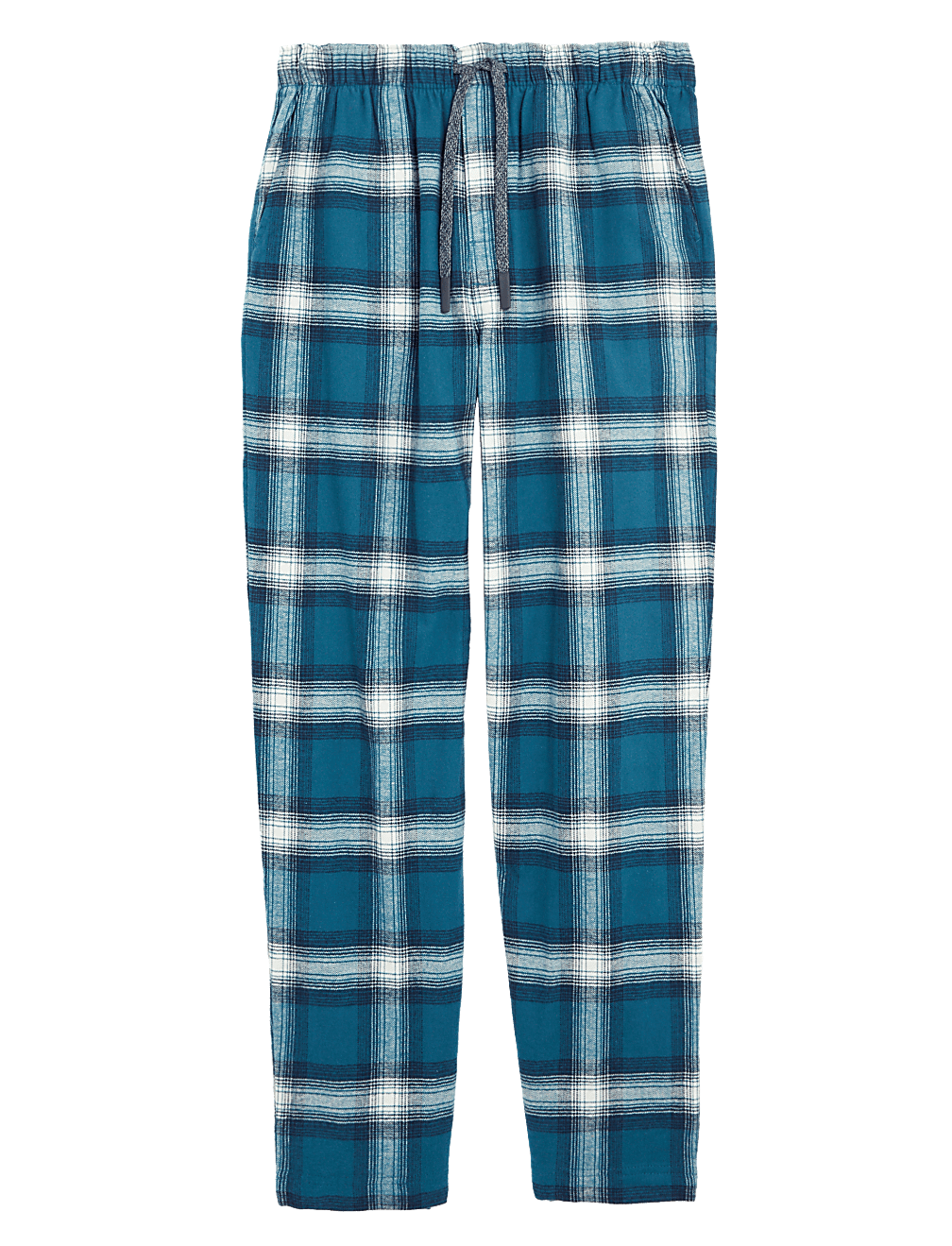 Brushed Cotton Checked Loungewear Bottoms