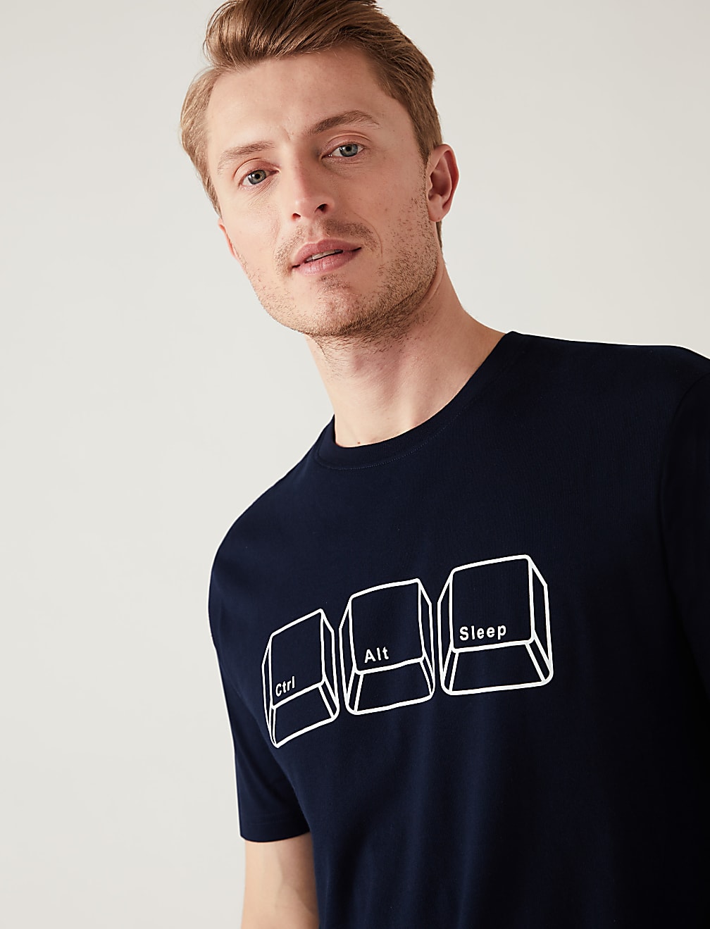 Pure Cotton Computer Graphic Loungewear Top