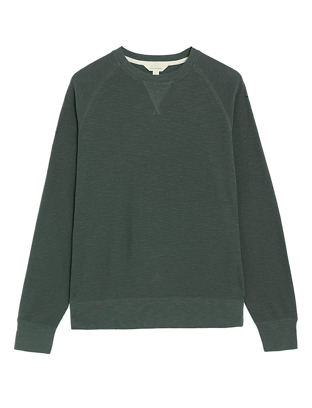 Pure Cotton Waffle Loungewear Sweatshirt