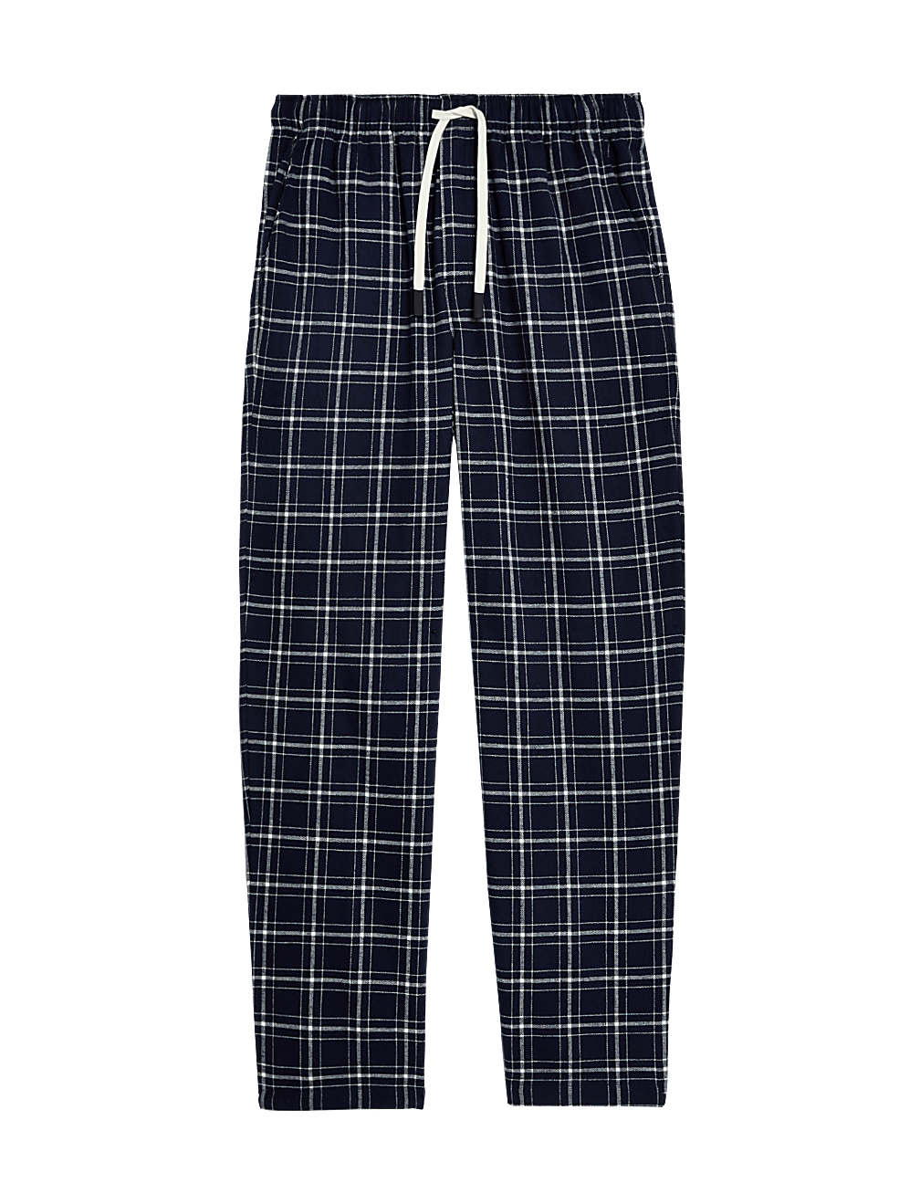 Brushed Cotton Checked Loungewear Bottoms