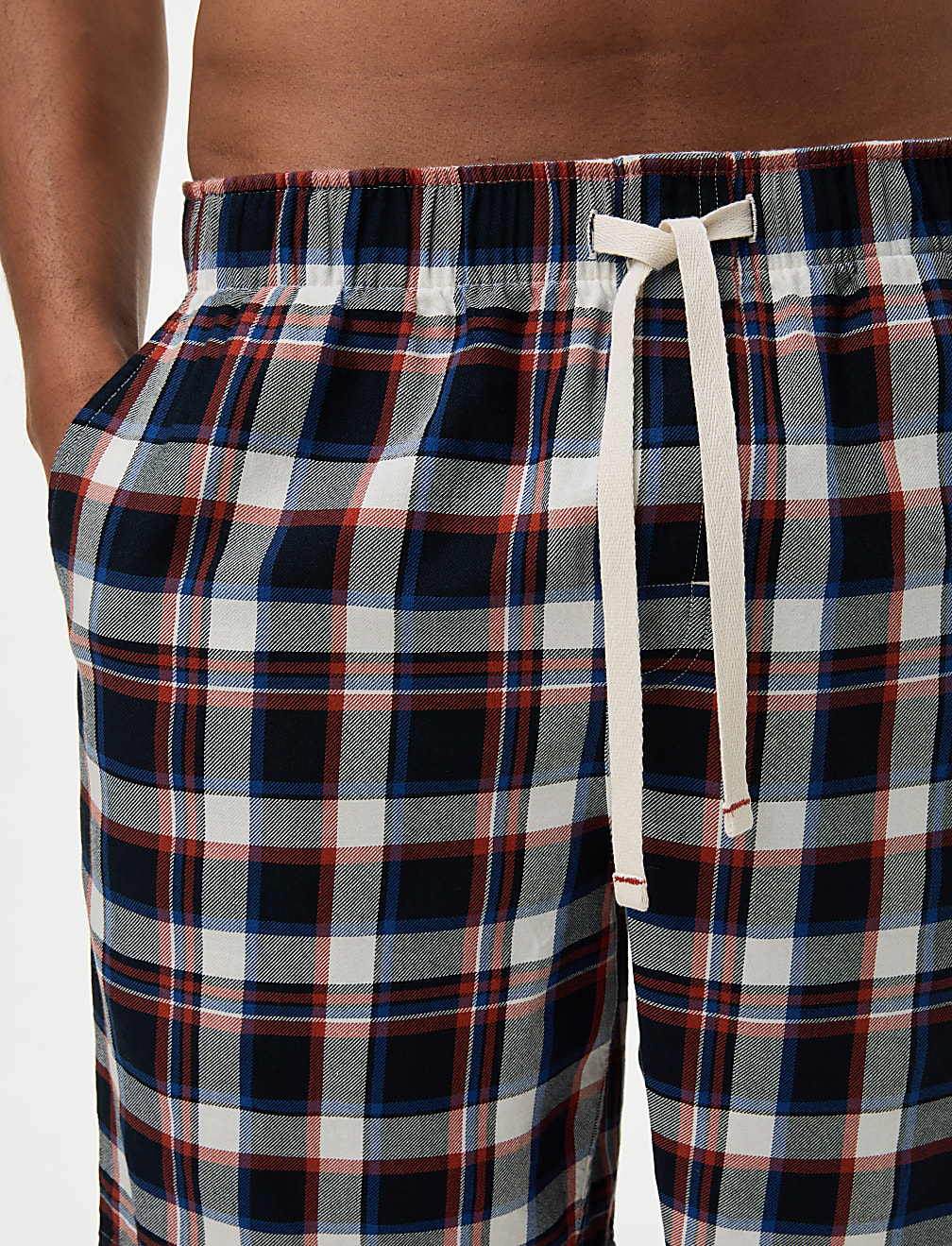 Pure Cotton Checked Loungewear Shorts