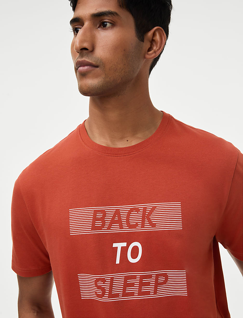 Pure Cotton Slogan Loungewear Top