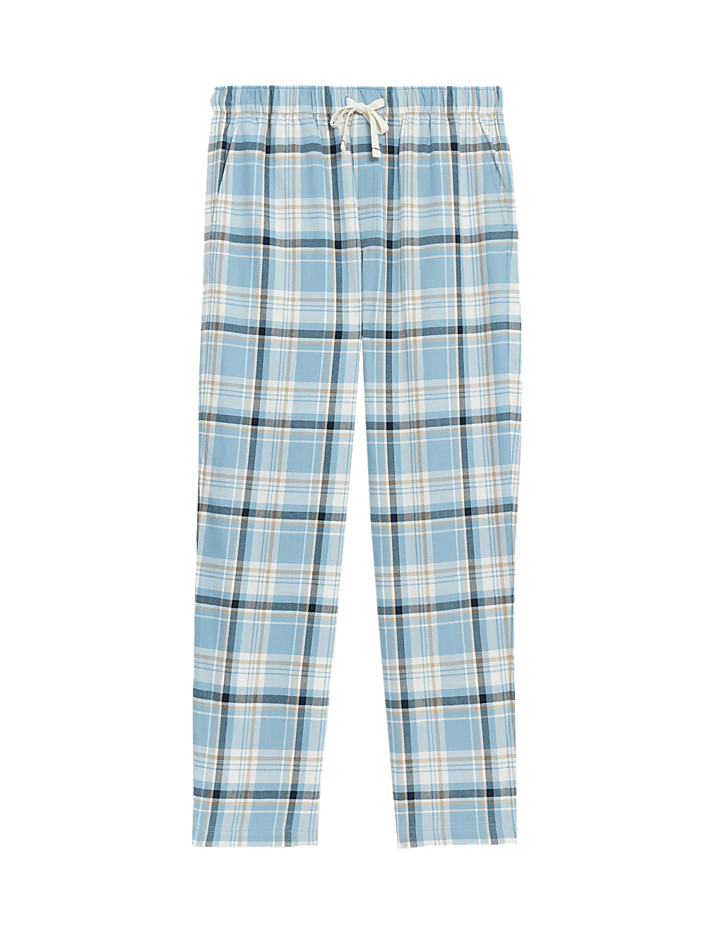 Pure Cotton Checked Loungewear Bottoms