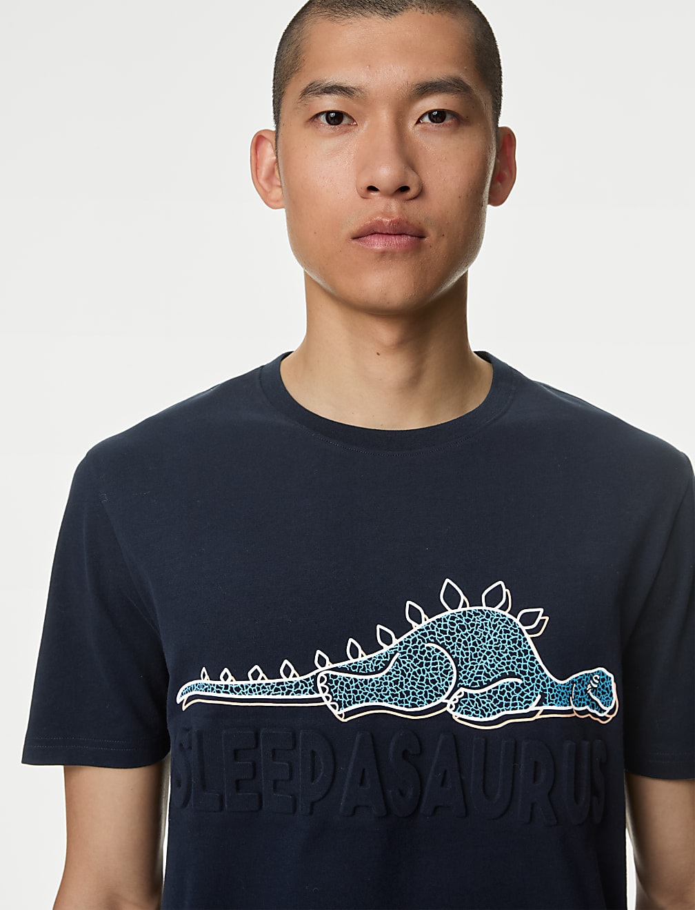 Pure Cotton Sleepasaurus Graphic Pyjama Top