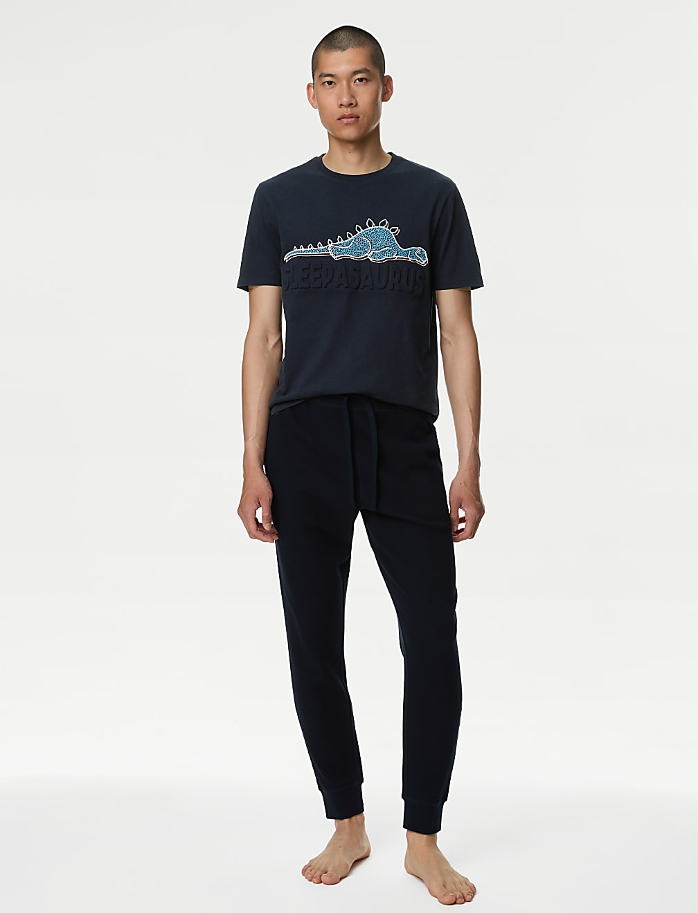 Pure Cotton Sleepasaurus Graphic Pyjama Top