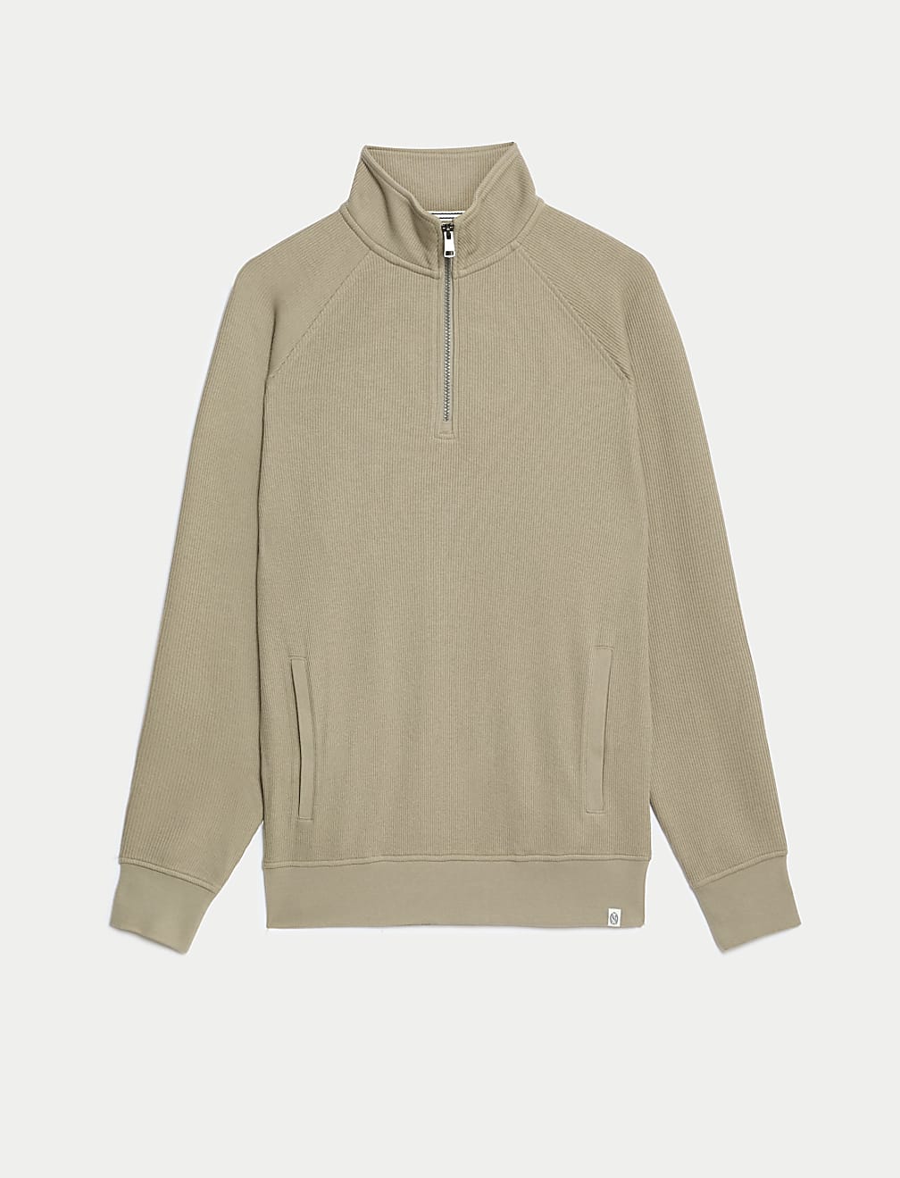 Cotton Blend Half Zip Loungewear Top