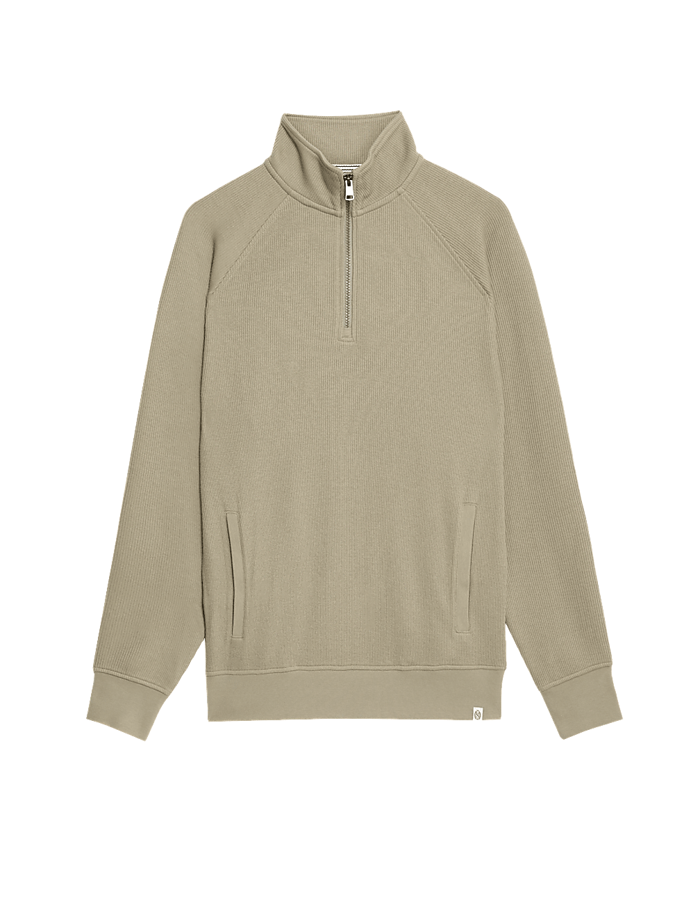 Cotton Blend Half Zip Loungewear Top