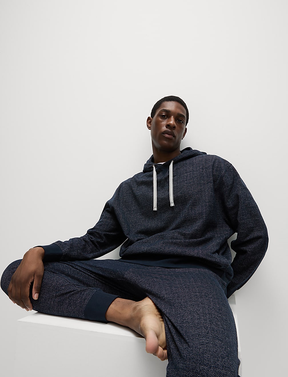 Pure Cotton Textured Hoodie