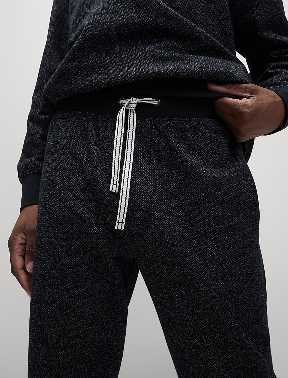 Pure Cotton Textured Joggers