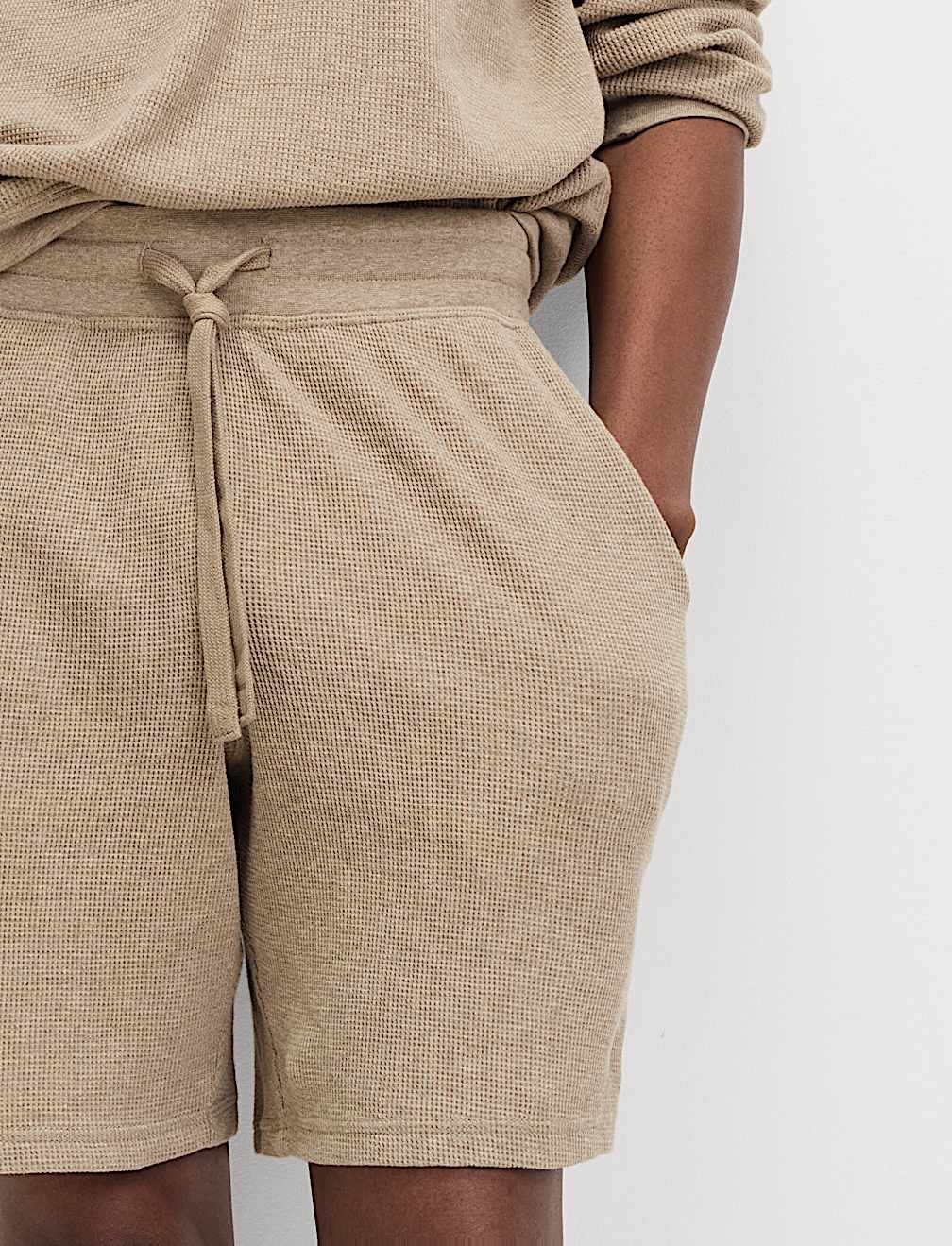 Pure Cotton Waffle Loungewear Shorts