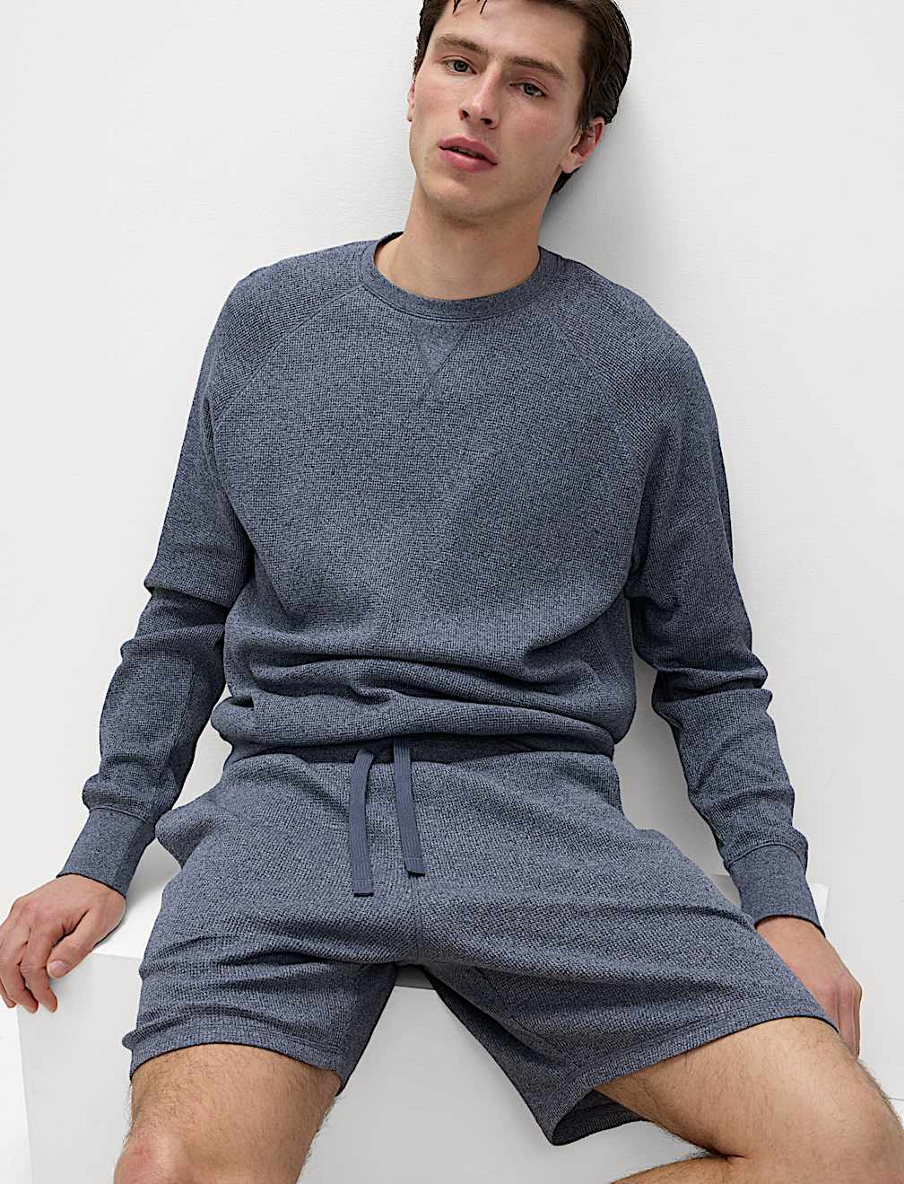 Pure Cotton Waffle Loungewear Shorts