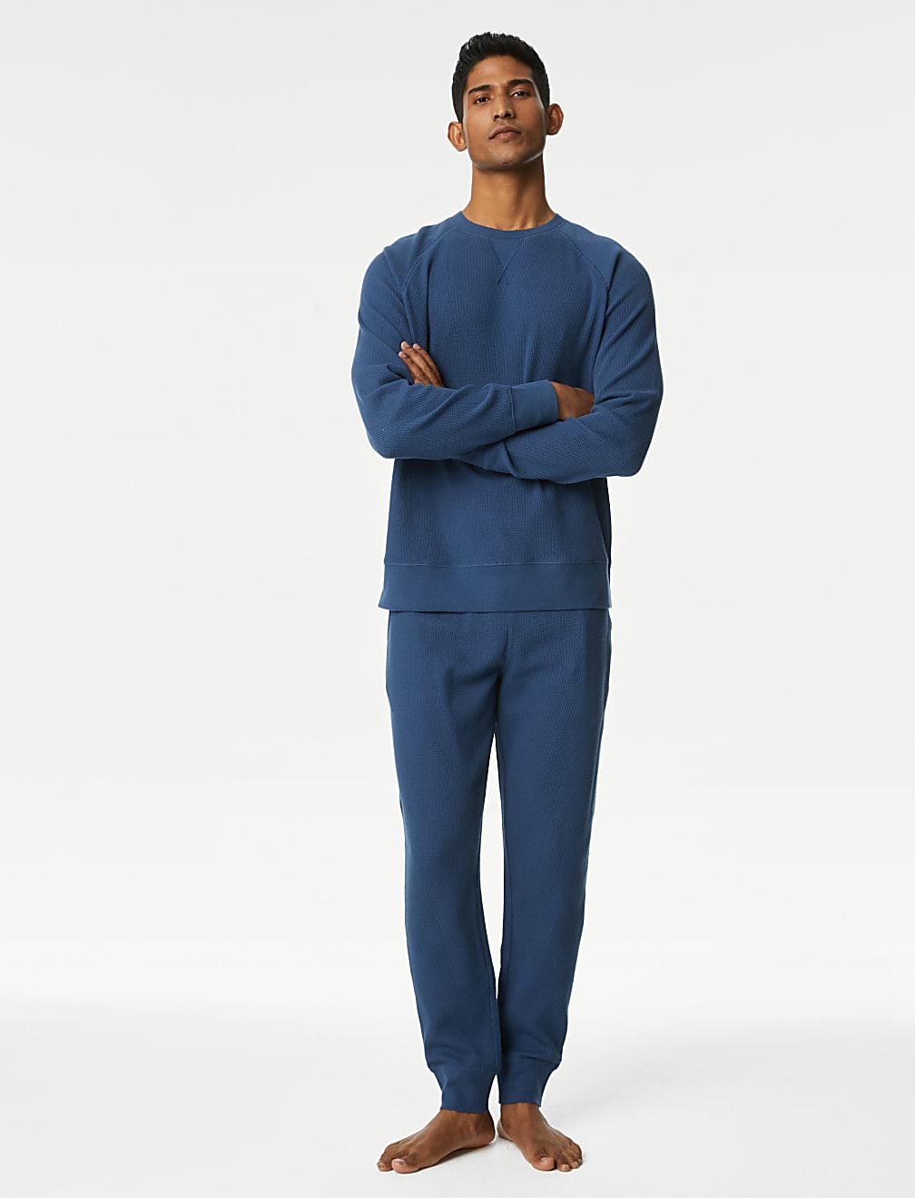 Pure Cotton Waffle Loungewear Bottoms