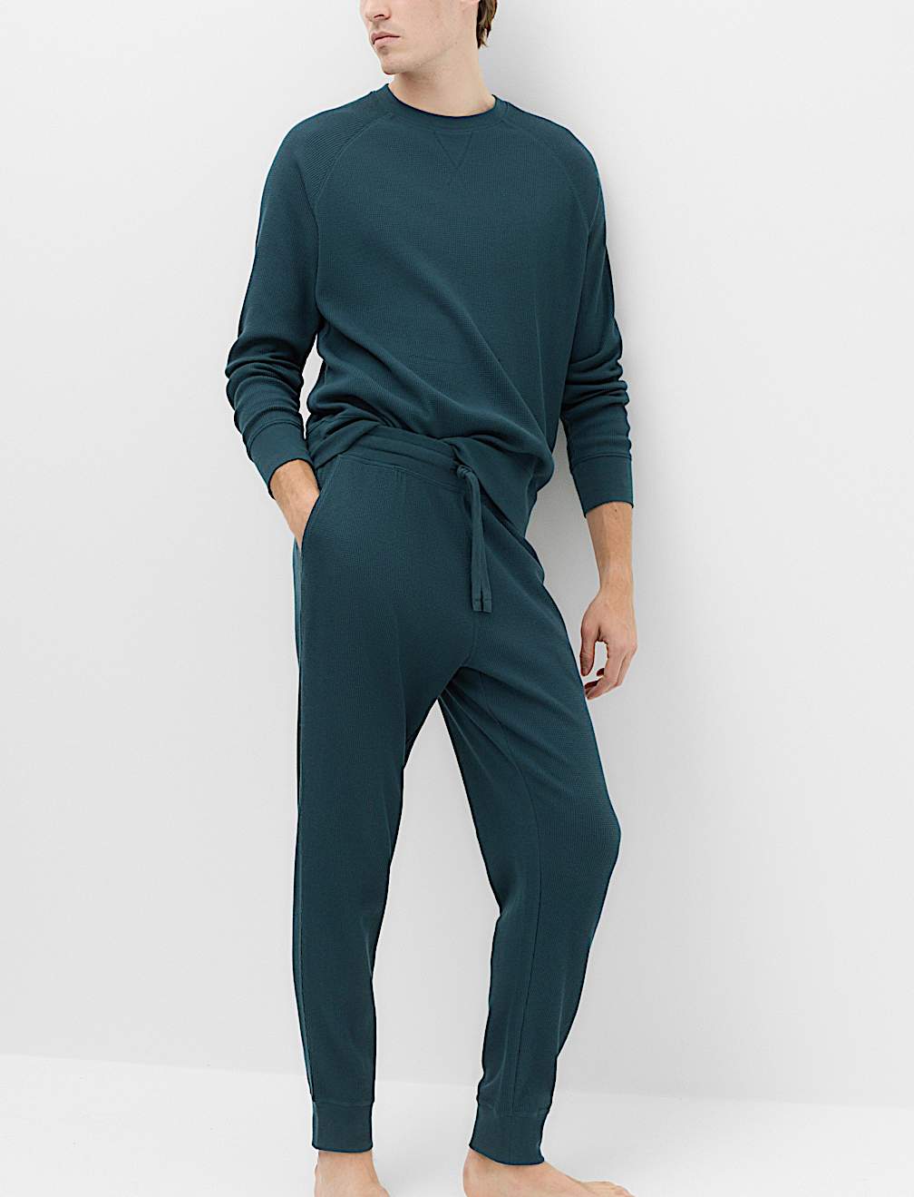 Pure Cotton Waffle Loungewear Bottoms