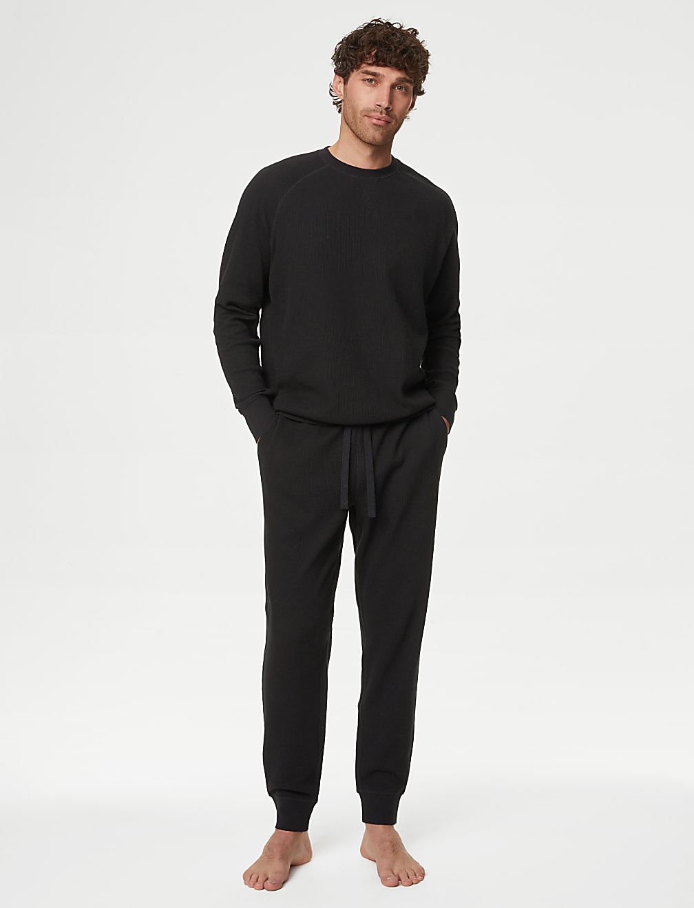 Pure Cotton Waffle Loungewear Bottoms