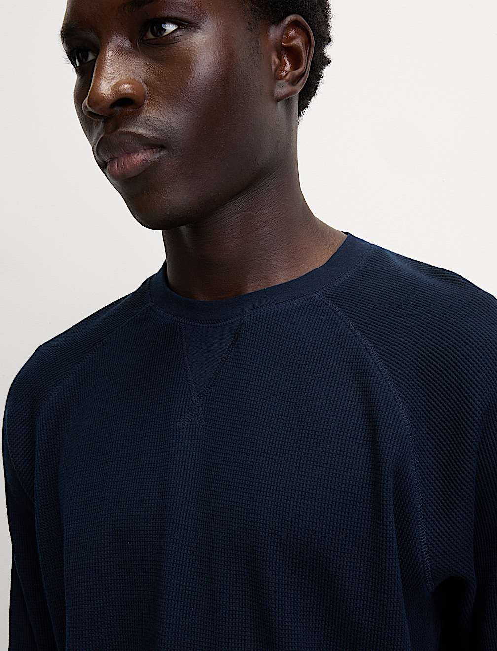 Pure Cotton Waffle Loungewear Sweatshirt