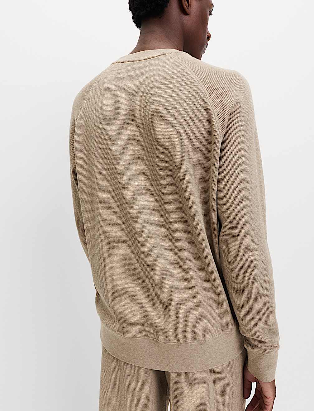 Pure Cotton Waffle Loungewear Sweatshirt