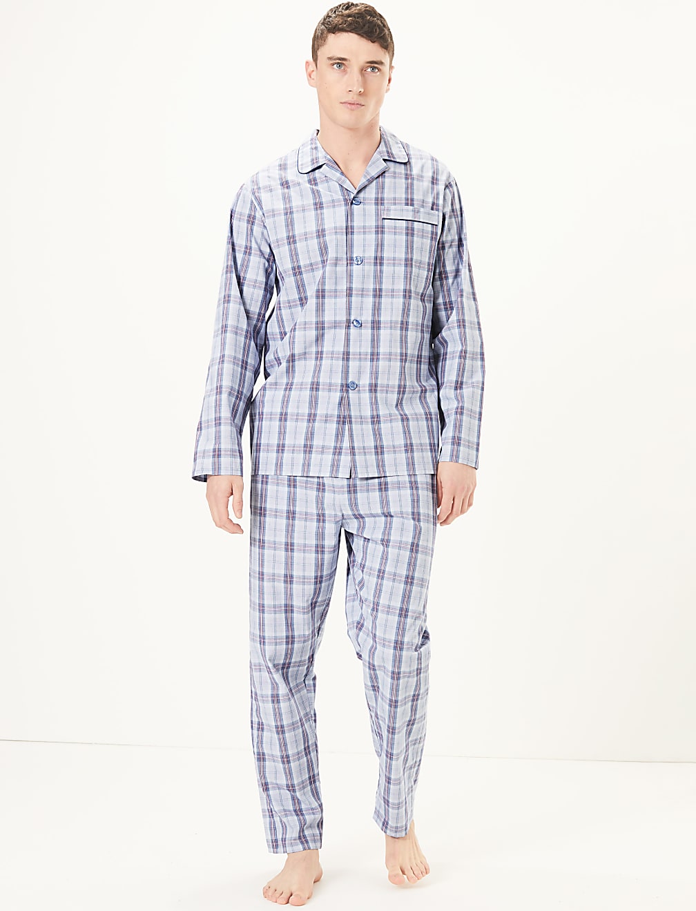 Pure Cotton Checked Pyjama Set