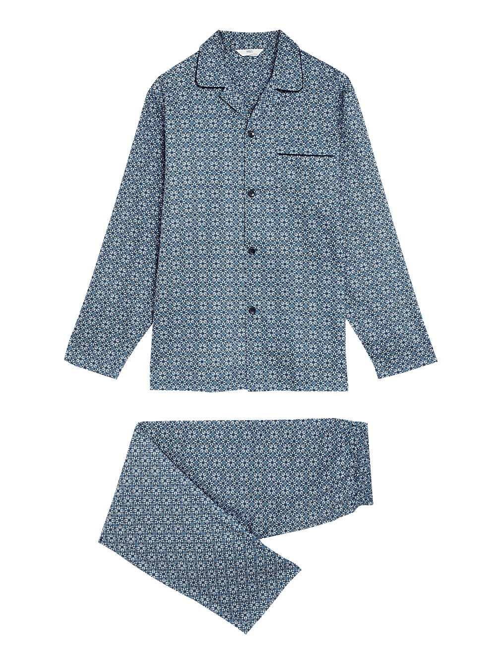 Pure Cotton Mosaic Print Pyjama Set