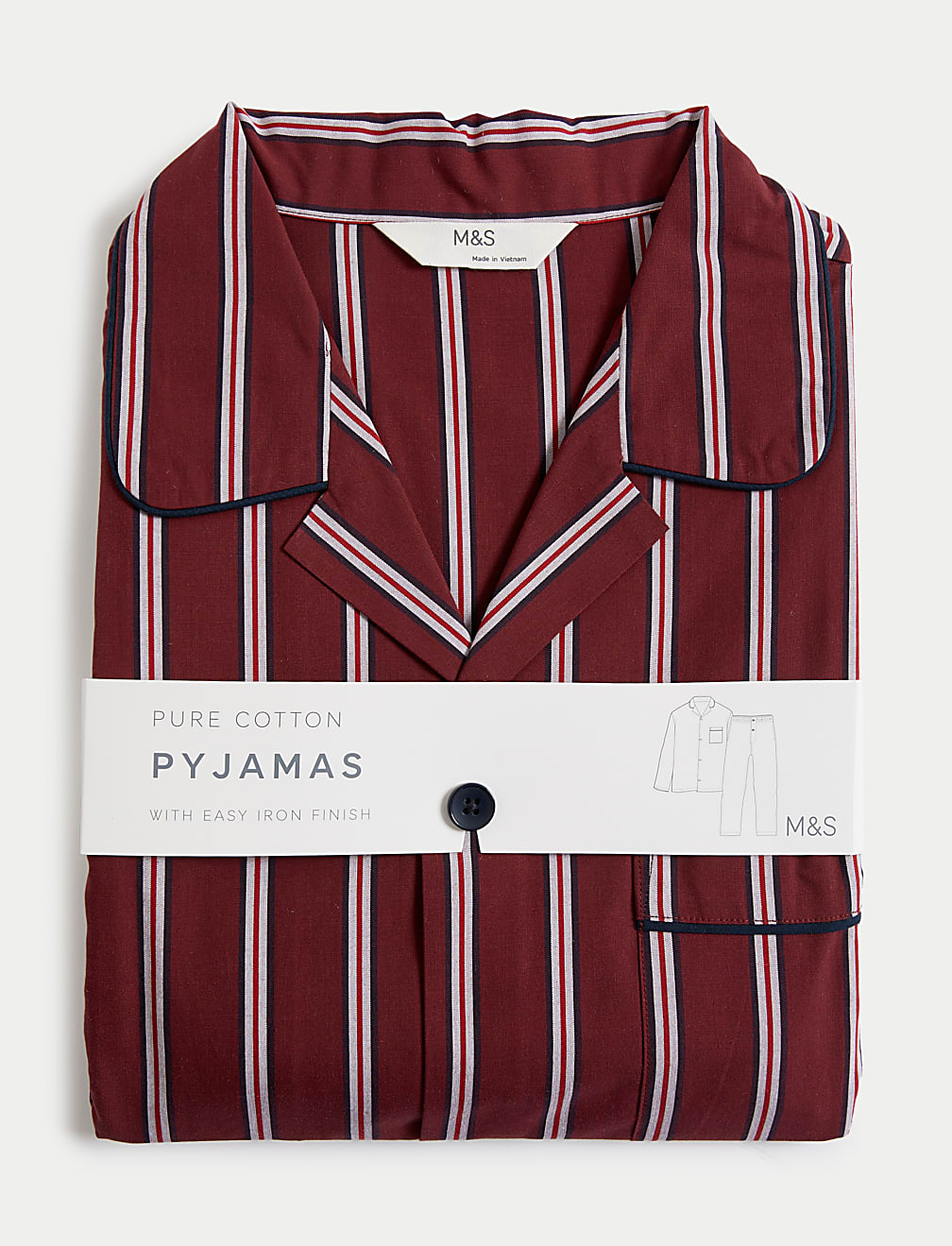 Pure Cotton Striped Pyjama Set