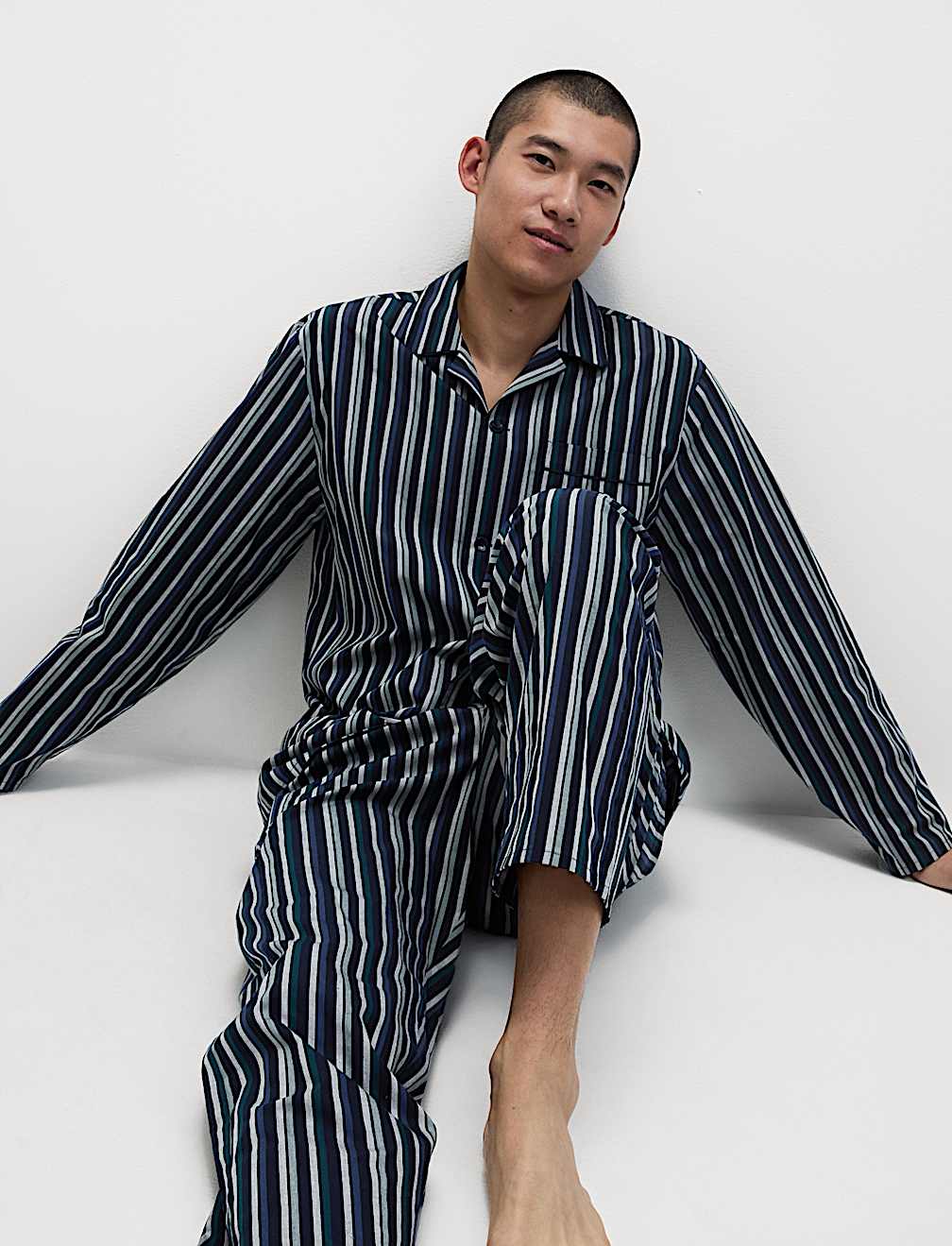 Pure Cotton Striped Pyjama Set