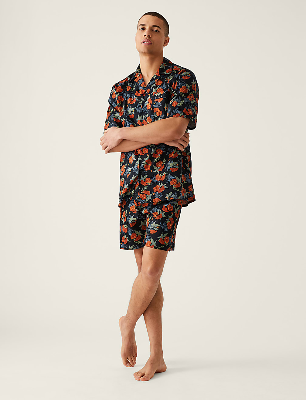Pure Cotton Floral Print Pyjama Set
