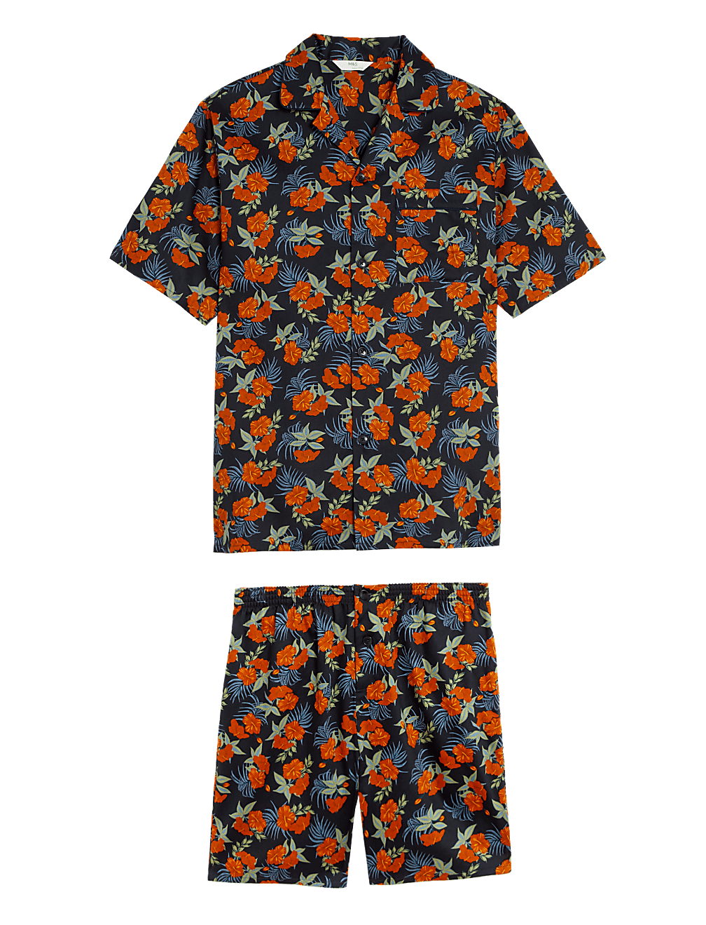 Pure Cotton Floral Print Pyjama Set
