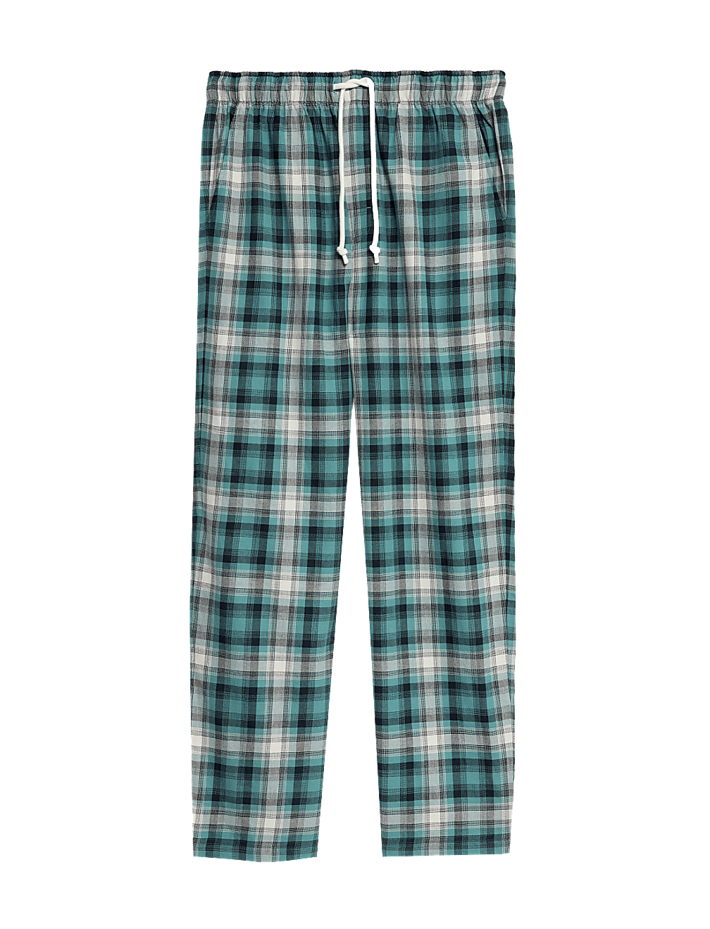 Pure Cotton Checked Loungewear Bottoms